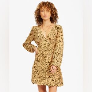Billabong Days On End Leopard print dress. Size S.